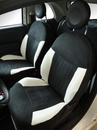 FODERE AUTO ALCANTARA COPRISEDILI PER NUOVA FIAT 500 2007> SU MISURA  COMPLETE